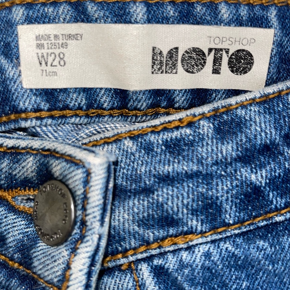 Top shop size 28 mini button denim skirt - Picture 3 of 5